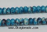 CRF67 15.5 inches 5*8mm rondelle dyed rain flower stone beads wholesale