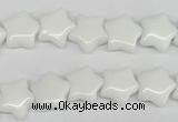 CRG06 15.5 inches 12*12mm star white agate gemstone beads wholesale