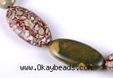 CRH03 different sizes natural rhyolite oval beads Wholesale