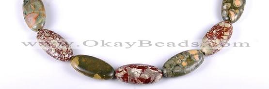 CRH03 different sizes natural rhyolite oval beads Wholesale