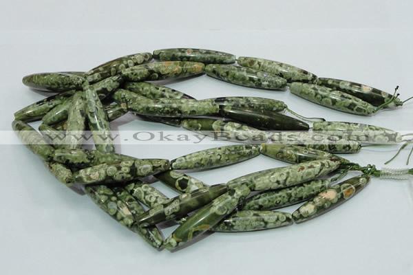 CRH107 15.5 inches 10*50mm rice rhyolite beads wholesale