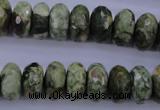 CRH119 15.5 inches 7*14mm faceted rondelle rhyolite gemstone beads