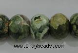 CRH125 15.5 inches 15*20mm faceted rondelle rhyolite gemstone beads