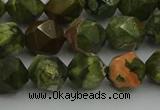 CRH163 15.5 inches 10mm faceted nuggets rhyolite gemstone beads