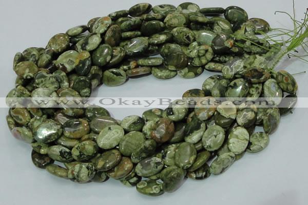 CRH44 15.5 inches 12*16mm oval rhyolite beads wholesale