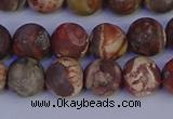 CRH512 15.5 inches 8mm round matte rhyolite gemstone beads