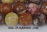 CRH522 15.5 inches 12mm faceted round rhyolite gemstone beads