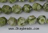 CRH535 15.5 inches 6mm faceted nuggets rhyolite gemstone beads