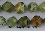 CRH544 15.5 inches 12mm faceted nuggets rhyolite beads wholesale