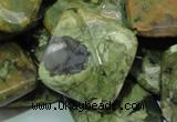 CRH76 15.5 inches 25*25mm faceted rhombic rhyolite beads wholesale