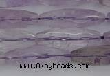 CRI04 15.5 inches 10*30mm faceted rice amethyst beads wholesale