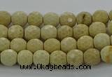 CRI210 15.5 inches 4mm faceted round riverstone beads wholesale