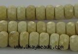 CRI221 15.5 inches 5*8mm faceted rondelle riverstone beads