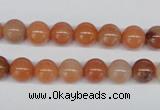 CRJ201 15.5 inches 8mm round natural red jade gemstone beads