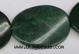 CRJ328 15.5 inches 30*40mm twisted oval African prase jasper beads