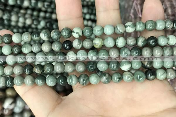 CRM201 15.5 inches 6mm round green mud jasper beads wholesale