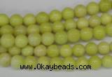 CRO02 15.5 inches 6mm round lemon jade gemstone beads wholesale