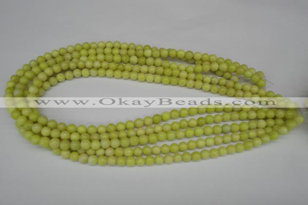 CRO02 15.5 inches 6mm round lemon jade gemstone beads wholesale