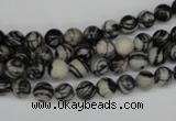 CRO10 15.5 inches 6mm round black water jasper beads wholesale