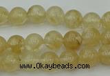 CRO1021 15.5 inches 6mm round yellow watermelon quartz beads