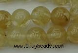 CRO1023 15.5 inches 10mm round yellow watermelon quartz beads