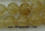 CRO1024 15.5 inches 12mm round yellow watermelon quartz beads