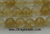 CRO1031 15.5 inches 6mm faceted round yellow watermelon quartz beads