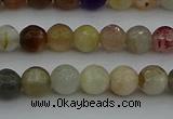 CRO1041 15.5 inches 6mm faceted round mixed gemstone beads