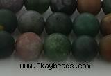 CRO1083 15.5 inches 10mm round matte Indian agate beads wholesale