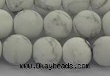 CRO1144 15.5 inches 12mm round matte white howlite beads