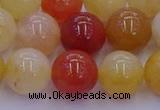 CRO1165 15.5 inches 14mm round golden silk jade beads wholesale