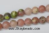 CRO123 15.5 inches 8mm round rhodochrosite gemstone beads wholesale