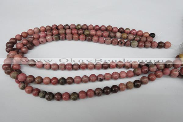 CRO127 15.5 inches 8mm round rhodochrosite beads wholesale