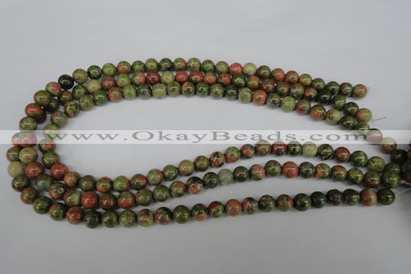 CRO131 15.5 inches 8mm round unakite gemstone beads wholesale