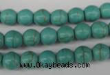 CRO133 15.5 inches 8mm round synthetic turquoise beads wholesale