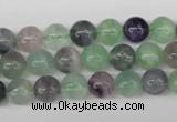 CRO136 15.5 inches 8mm round fluorite gemstone beads wholesale