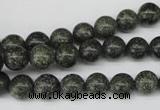 CRO140 15.5 inches 8mm round green lace gemstone beads wholesale