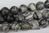 CRO188 15.5 inches 10mm round black water jasper beads wholesale