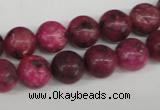 CRO194 15.5 inches 10mm round dyed kiwi stone beads wholesale