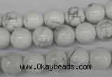 CRO227 15.5 inches 10mm round white howlite turquoise beads wholesale