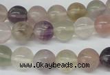 CRO309 15.5 inches 12mm round rainbow fluorite beads wholesale