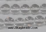 CRO362 15.5 inches 12mm round white crystal beads wholesale