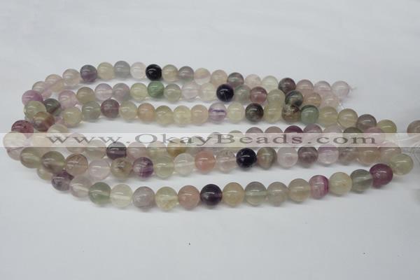 CRO381 15.5 inches 14mm round rainbow fluorite beads wholesale