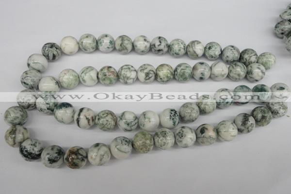 CRO390 15.5 inches 14mm round tree agate beads wholesale