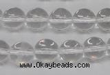 CRO396 15.5 inches 14mm round white crystal beads wholesale