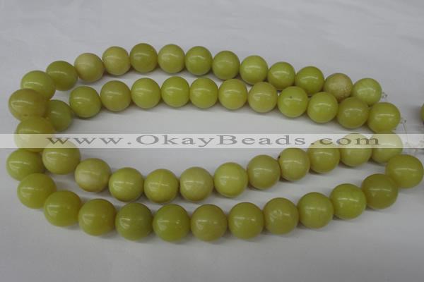 CRO401 15.5 inches 14mm round lemon jade beads wholesale