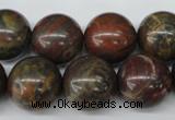 CRO402 15.5 inches 14mm round rainrow jasper beads wholesale