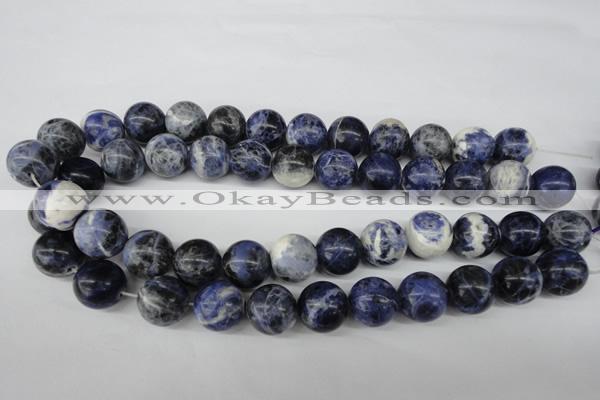 CRO405 15.5 inches 14mm round sodalite gemstone beads wholesale