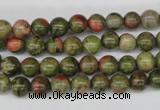 CRO45 15.5 inches 6mm round unakite gemstone beads wholesale