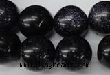 CRO487 15.5 inches 18mm round blue goldstone beads wholesale